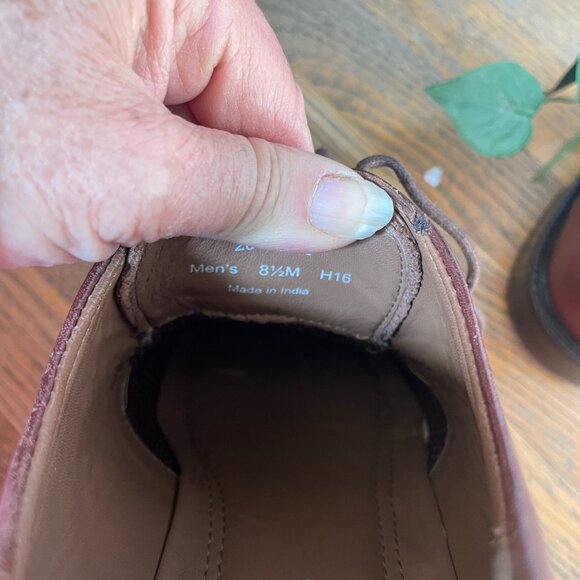 Johnston Murphy Derby Shoes 8.5M Brown Tabor Cap Toe - Picture 5 of 10